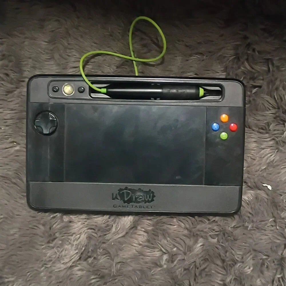 uDraw GameTablet Wired Gamepad Controller w/ Stylus, Black/Green